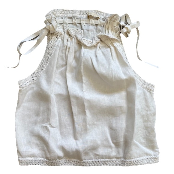 Ulla Johnson Tops - Ulla Johnson Ezra Linen Tank Size 2 Effortless Cottagecore Chic Elegant Dainty